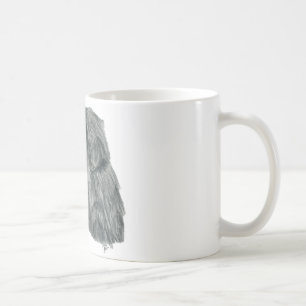 Newfie Graphitzeichnen Kaffeetasse