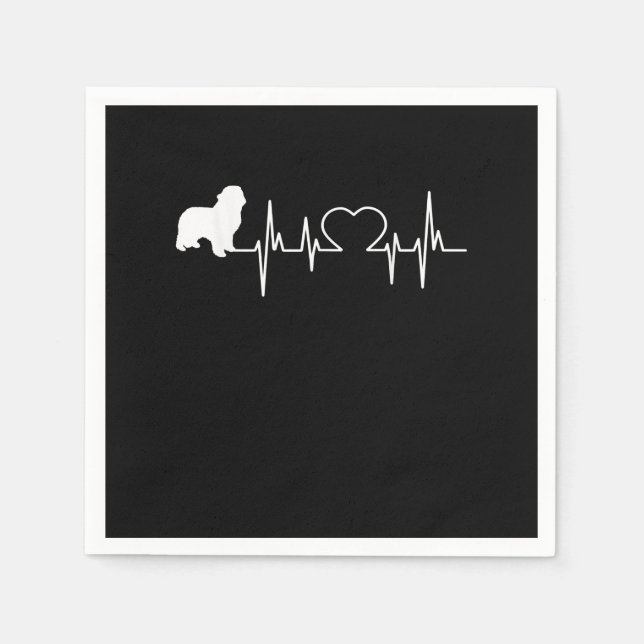 Newfie | Heartbeat Newfundland | Niedlich Newfie Serviette (Vorderseite)