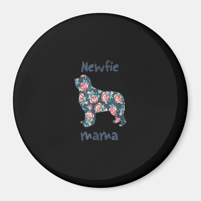 Newfie Mama | Nefundland dog Mama anwesend Magnet (Vorne)