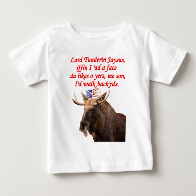 NEWFIE WEG BACKWARDS.png Baby T-shirt (Vorderseite)