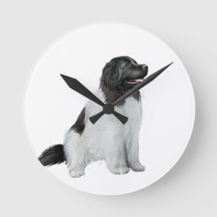Newfoundland  (C) - Landseer #1 Runde Wanduhr