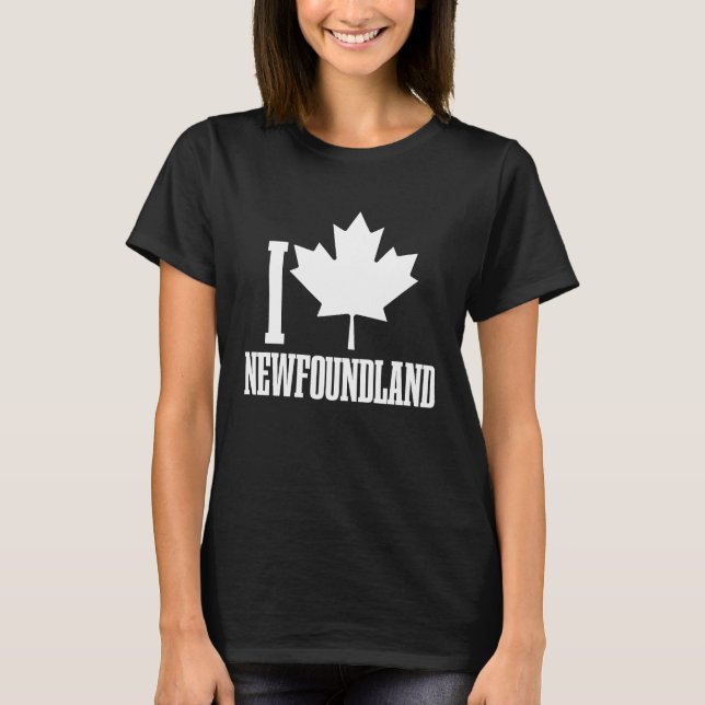 Newfoundland Canada Maple Leaf Red Canadian Flag P T-Shirt (Vorderseite)