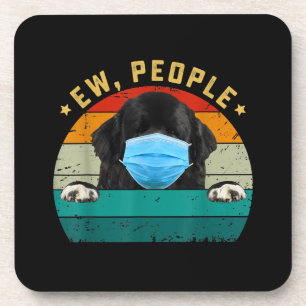 Newfoundland Dog EW PEOPLE WEARING A Face Mask Getränkeuntersetzer