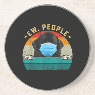 Newfoundland Dog EW PEOPLE WEARING A Face Mask Getränkeuntersetzer