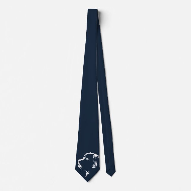Newfoundland Dog Ties Dog Lover Neckties Custom Krawatte (Vorderseite)