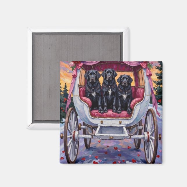 Newfoundland Dog Valentine's Day  Magnet (Vorderseite/Rückseite)