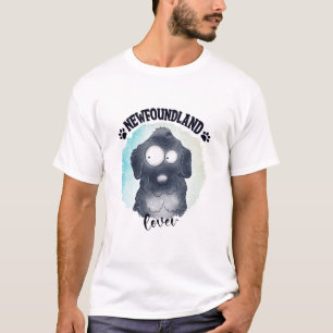 Newfoundland-Hundliebhaber Süße Wasserfarben-Illus T-Shirt