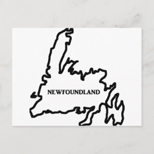 newfoundland labrador umriss w hundename.png postkarte