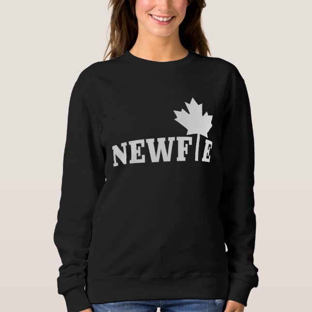 Newfoundland Newfie Maple Leaf Canada Canadian Fla Sweatshirt (Vorderseite)