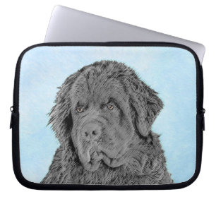 Newfoundland Painting - Cute Original Dog Art Laptopschutzhülle