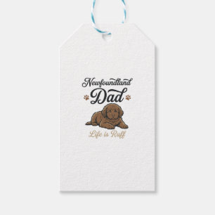 Newfoundland-Vater-Leben ist rau Vintage-Hund-Shir Geschenkanhänger