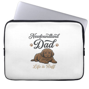 Newfoundland-Vatertag Leben ist rau Vintage-Hund-S Laptopschutzhülle