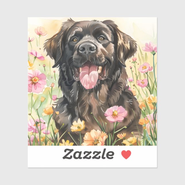 Newfoundland Watercolor Sticker (Blatt)