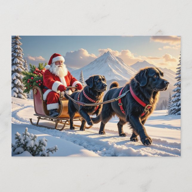 Newfoundlander Christmas Card Feiertagskarte (Vorderseite)