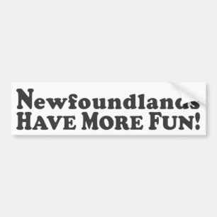 Newfoundlands haben mehr Spaß! - Autoaufkleber