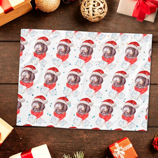 Newfypoo Dog Breed Christmas Stars Fleecedecke (Von Creator hochgeladen)