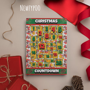 Newfypoo-Hund Countdown Weihnachten Adventskalende