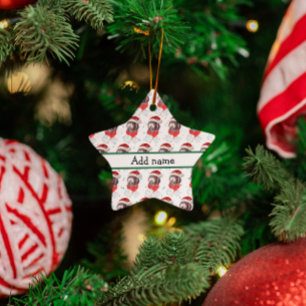 Newfypoo-Hunderasse Weihnachtssterne Keramik Ornament