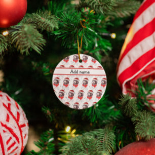 Newfypoo-Hunderasse Weihnachtssterne Keramik Ornament