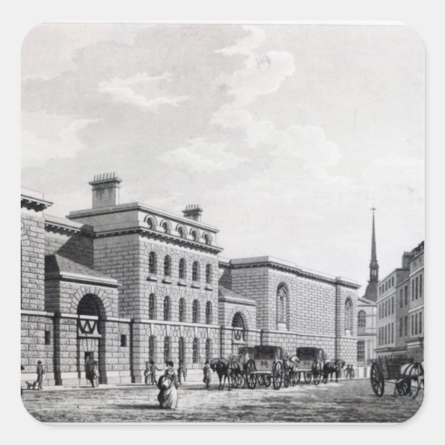 Newgate, 1799 quadratischer aufkleber (Vorderseite)