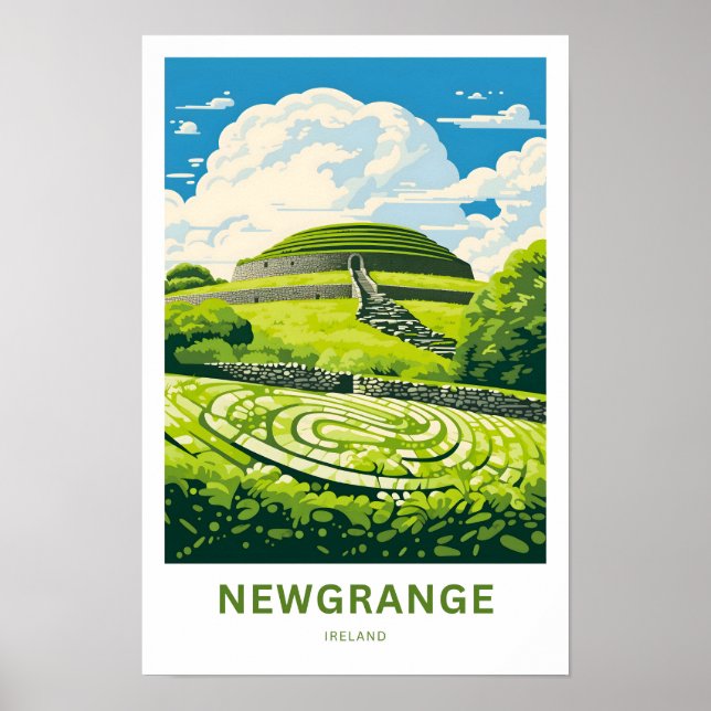 Newgrange Ireland Travel Poster (Vorne)
