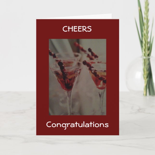 NEWLYWED TOAST AUF IHREM SONDERTAG KARTE (Vorderseite)