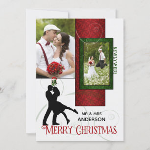 Newlyweds First Christmas 2-Foto Elegance Karte