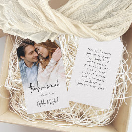 Newlyweds Foto Overlay Script Wedding Vielen Dank Geschenkanhänger