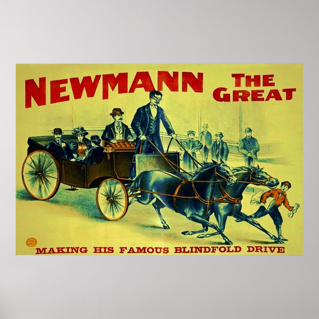 Newmann le Grand ~ Poster magicien Vintage (Devant)