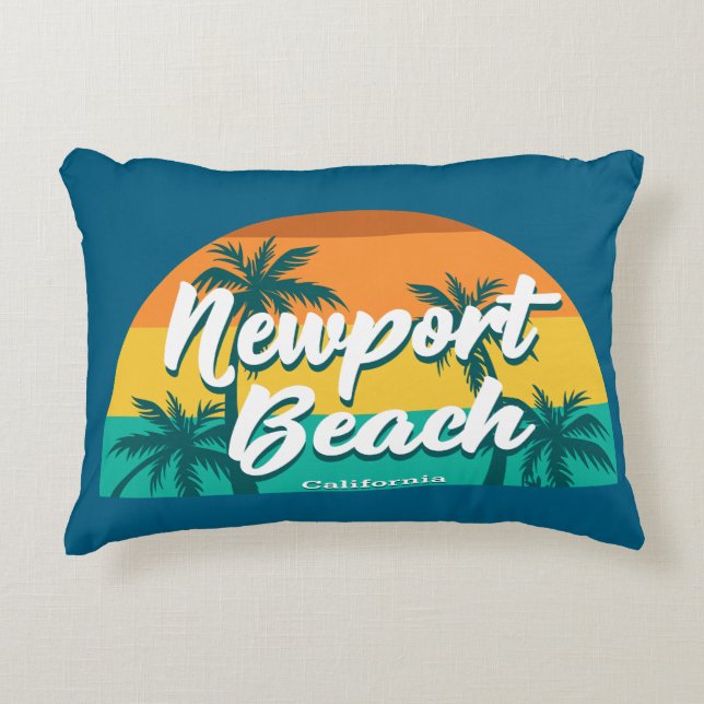 Newport Beach California Dekokissen (Vorderseite)