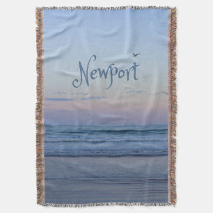 Newport Beach California Ocean Sunrise Blue Decke