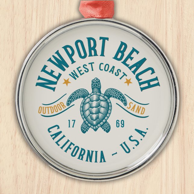Newport Beach California West Coast Ornament Aus Metall (Von Creator hochgeladen)