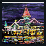 Newport Beach Christmas Poster<br><div class="desc">Der berühmte Pavillon in Newport Harbour Ca. Original ist Acrylon auf Papier</div>