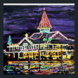 Newport Beach Christmas Poster<br><div class="desc">Der berühmte Pavillon in Newport Harbour Ca. Original ist Acrylon auf Papier</div>