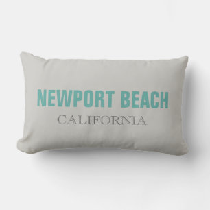 Newport Beach Grau California Keuchkissen Lendenkissen