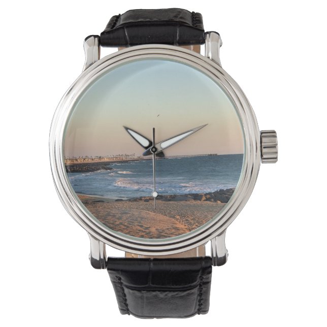 Newport Beach in Sunset, Kalifornien Armbanduhr (Vorderseite)