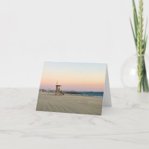 Newport Beach in Sunset, Kalifornien Dankeskarte