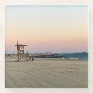 Newport Beach in Sunset, Kalifornien Glasuntersetzer