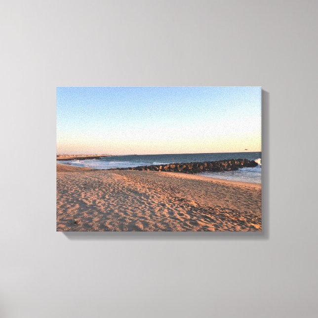 Newport Beach in Sunset, Kalifornien Leinwanddruck (Vorderseite)