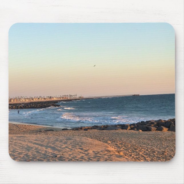 Newport Beach in Sunset, Kalifornien Mousepad (Vorne)