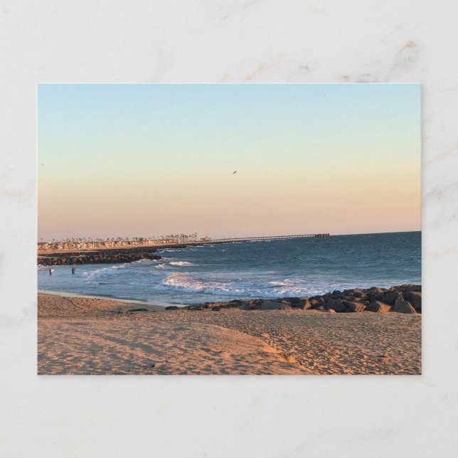 Newport Beach in Sunset, Kalifornien Postkarte (Vorderseite)