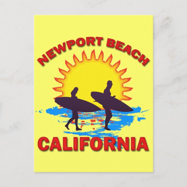 NEWPORT BEACH KALIFORNIA POSTKARTE (Vorderseite)
