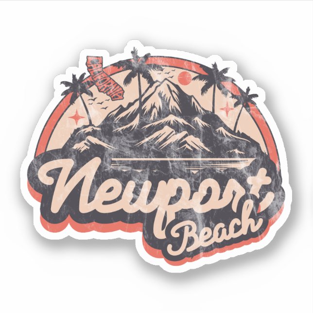 Newport Beach, Kalifornien Aufkleber (Vorderseite)