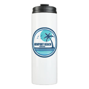 Newport Beach Kalifornien Palme Vögel Thermosbecher