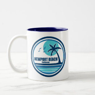 Newport Beach Kalifornien Palme Vögel Zweifarbige Tasse