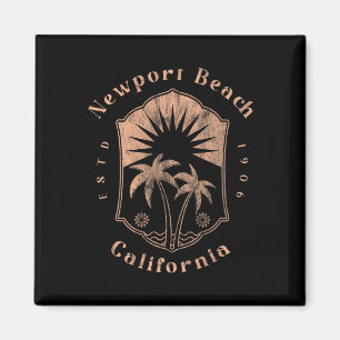 Newport Beach Kalifornien Retro Surfer Vintage Str Magnet
