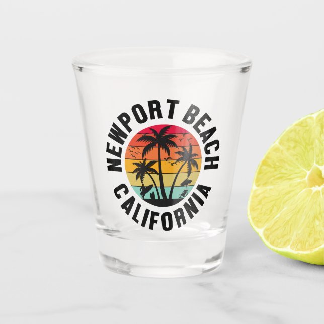 Newport Beach, Kalifornien Schnapsglas (Vorderseite)
