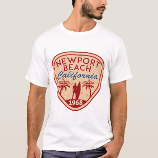 NEWPORT BEACH Kalifornien Surfer Surfen Surfbrett T-Shirt