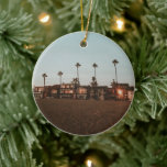Newport Beach Keramik Ornament<br><div class="desc">Newport Beach,  Küste,  Südkalifornien,  Palmen,  Dämmerung,  Morgengrauen,  Kali,  Fotografie,  erkunden</div>