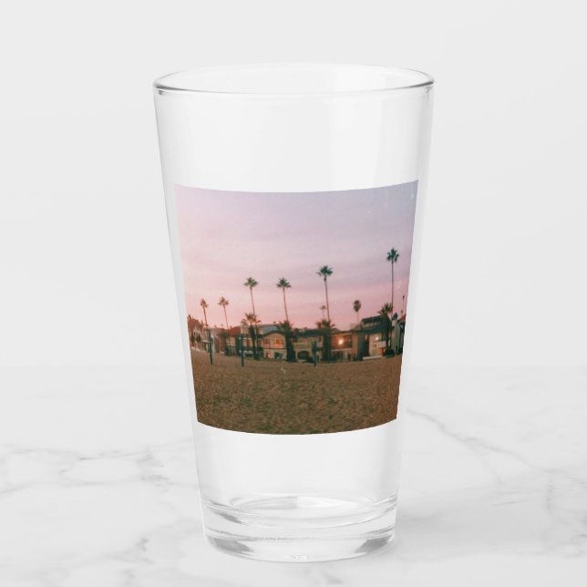 Newport Beach Pastel Sunset Glas (Vorderseite)